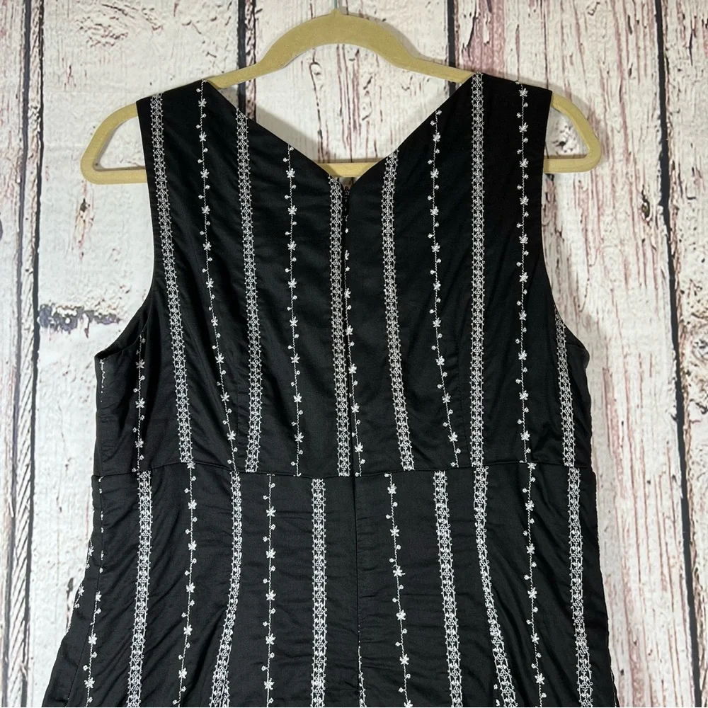 VTG Rabbit Rabbit Rabbit Designs Ruffle Floral Embroidered Fit & Flare Dress 12 - Picture 8 of 14